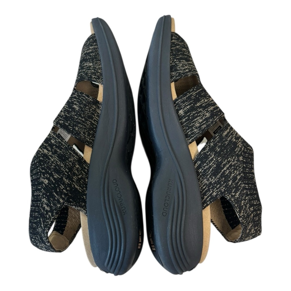 KURU Coda Muse Knit Sandals Shoes Womens Size 11 Jet Black Slingback Comfort - Picture 6 of 12